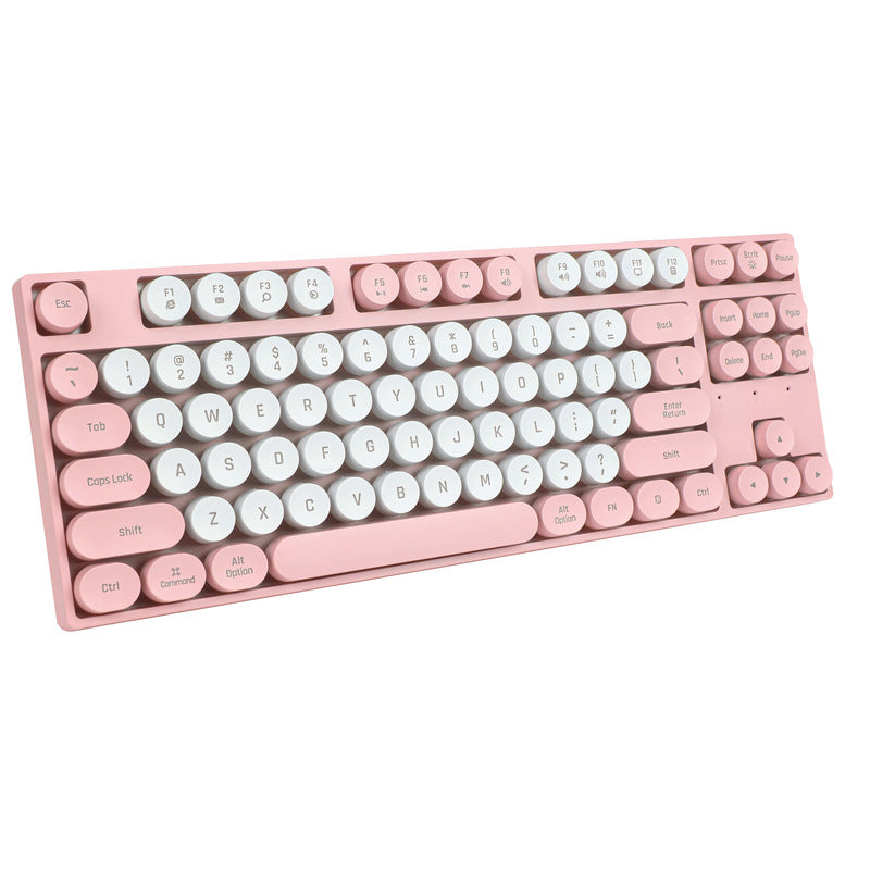 Retro Punk Wired Illuminated Multifunctional Keyboard