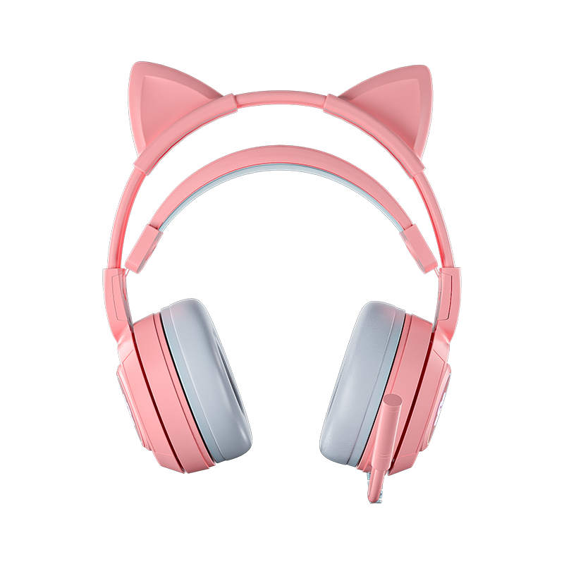 Cute Cat Ears Gaming  Pink Headphones