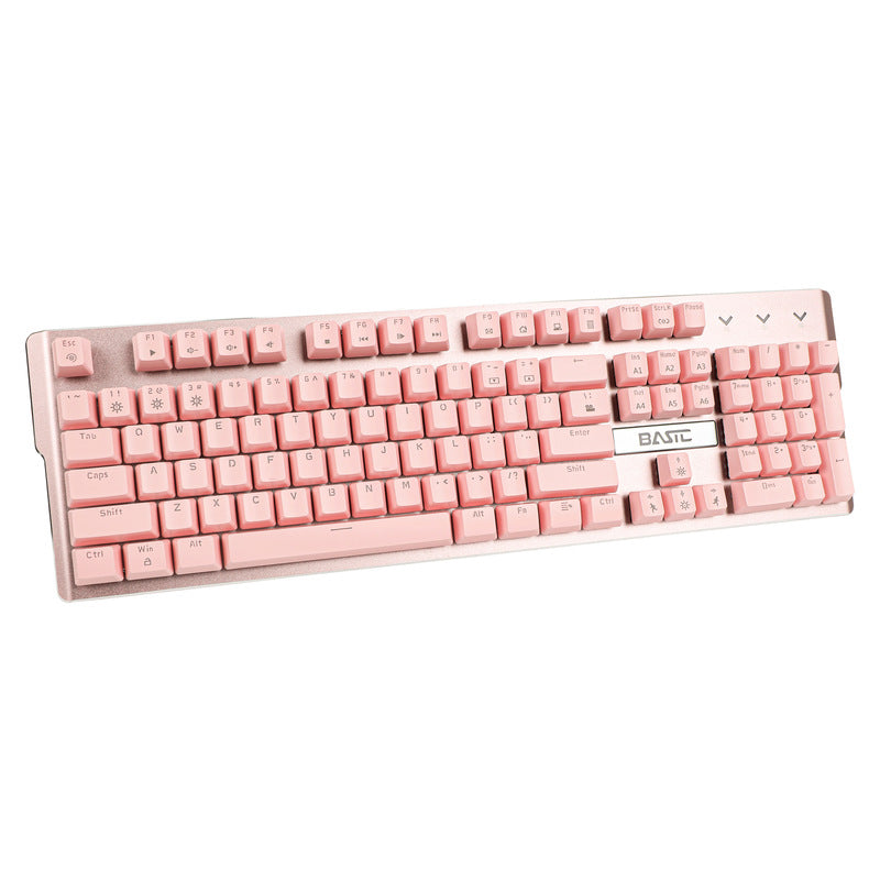 104-Key Wired Pink Gaming Keyboard