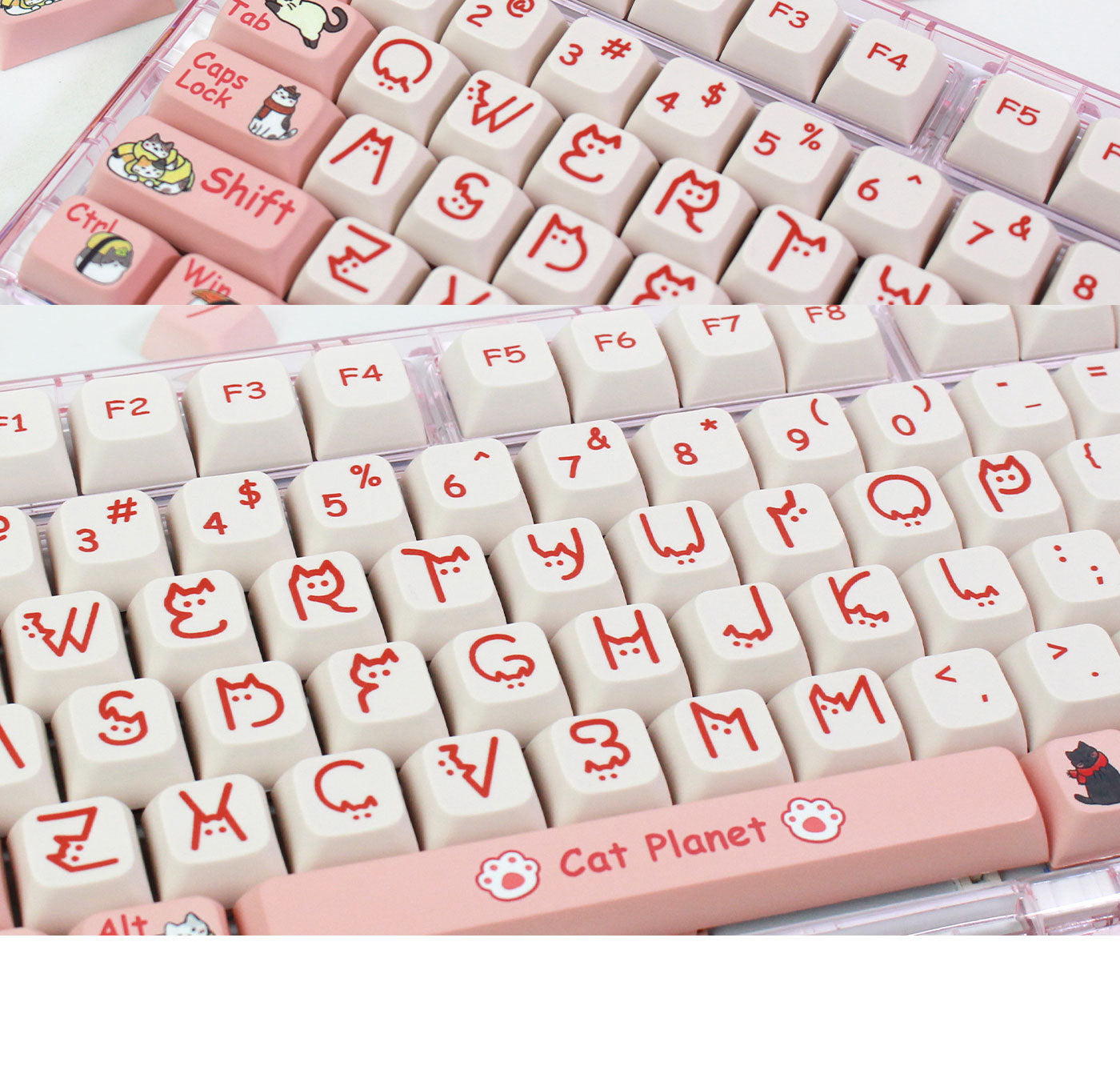 Cat Planet PBT Keycap Set（104+27-Key）