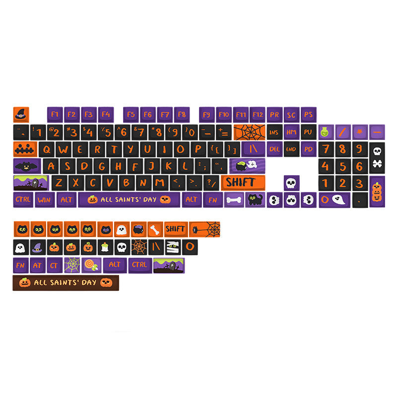 Halloween-Themed PBT Keycap Set(104+31-Key)