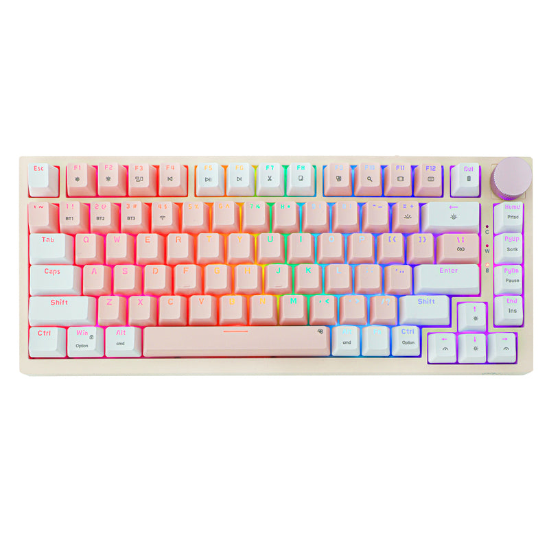 82-Key Three-Mode Gaming Mechanical Keyboard