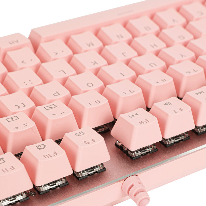 104-Key Wired Pink Gaming Keyboard