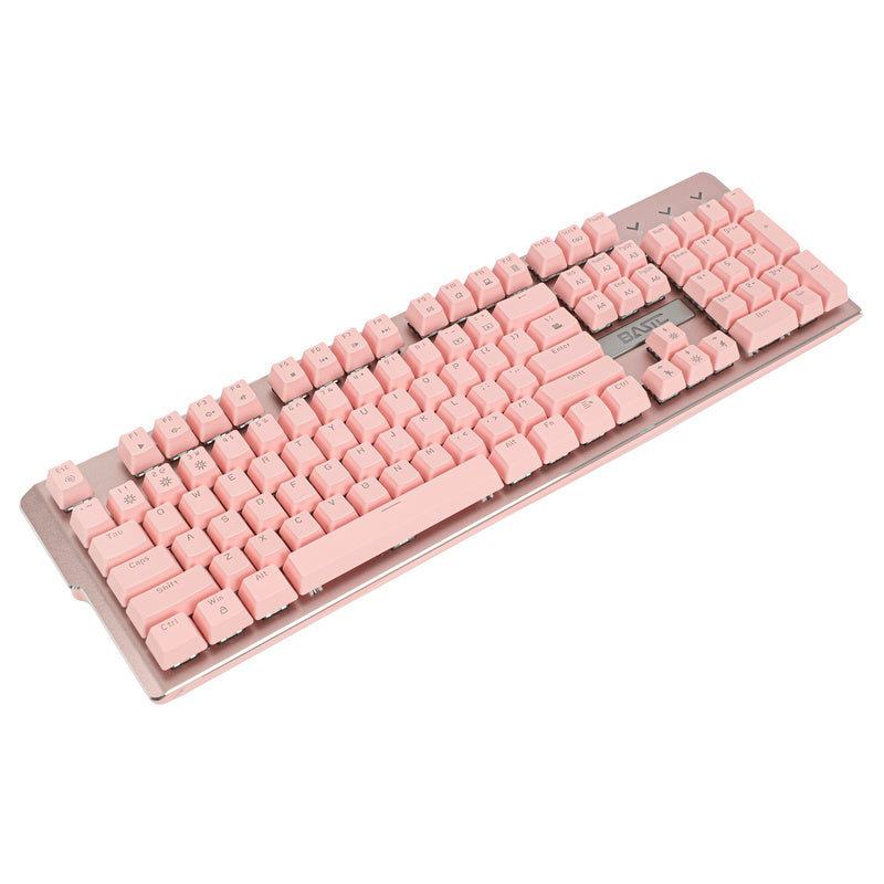 104-Key Wired Pink Gaming Keyboard