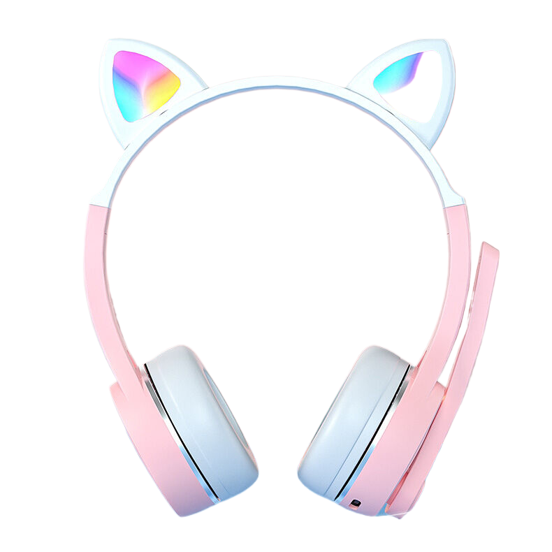 Kids Wireless Cat Ear LED Headset